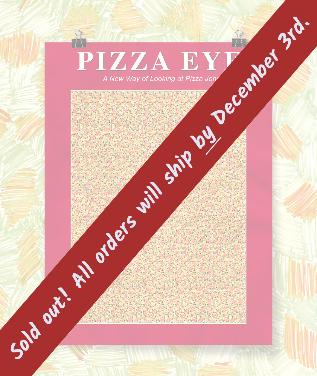 Pizza John Stereogram Poster