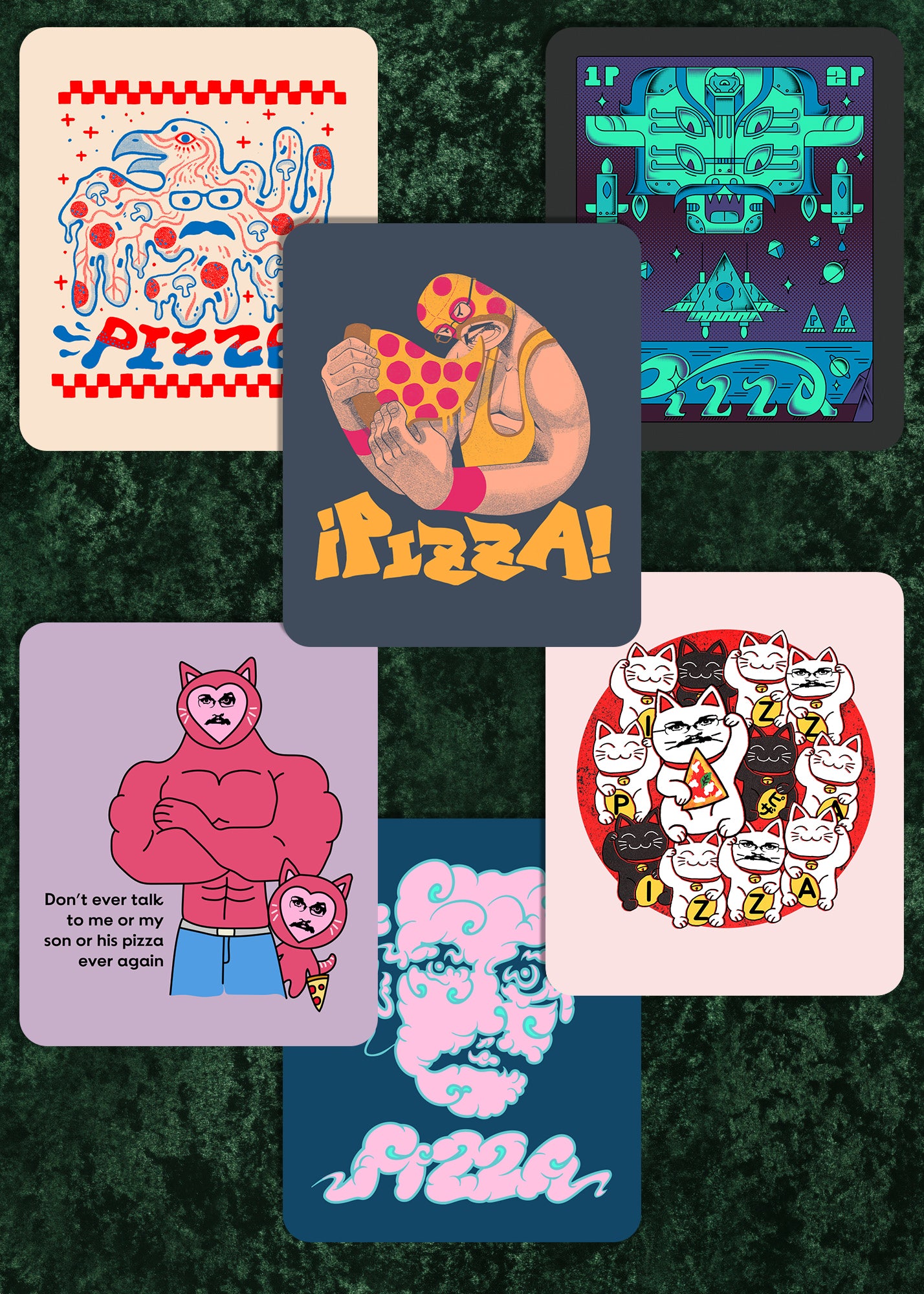 Pizza John Sticker Packs (All Years)