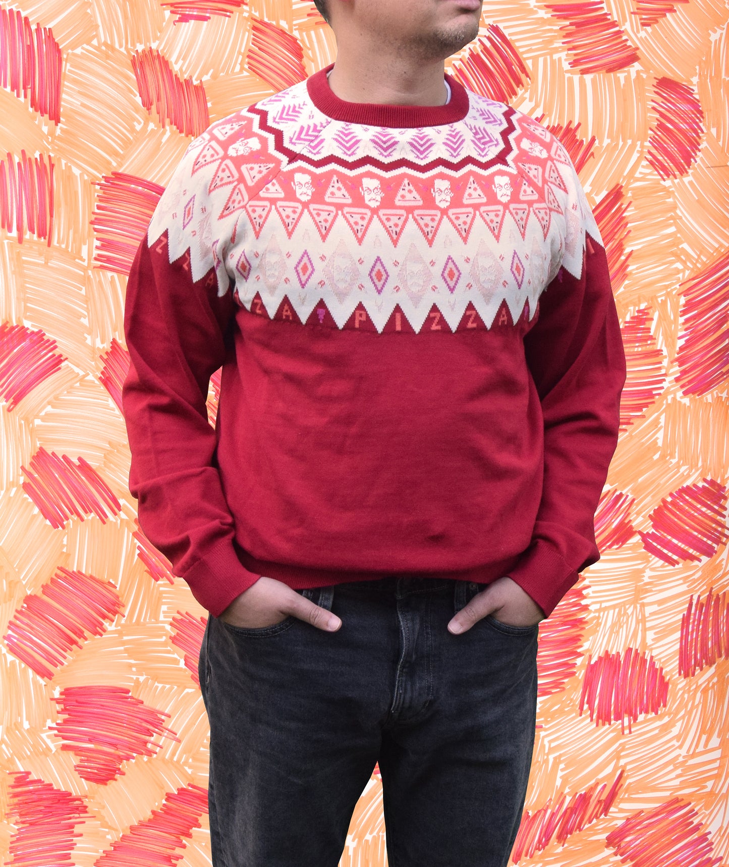 Ugly Pizza John Holiday Sweater