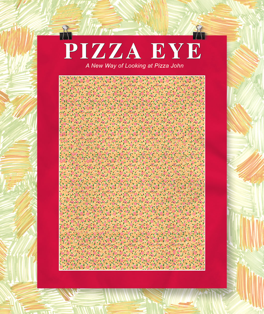 Pizza John Stereogram Poster