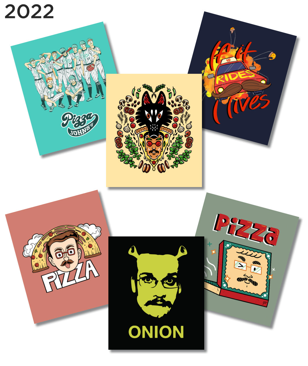 Pizza John Sticker Packs (All Years)