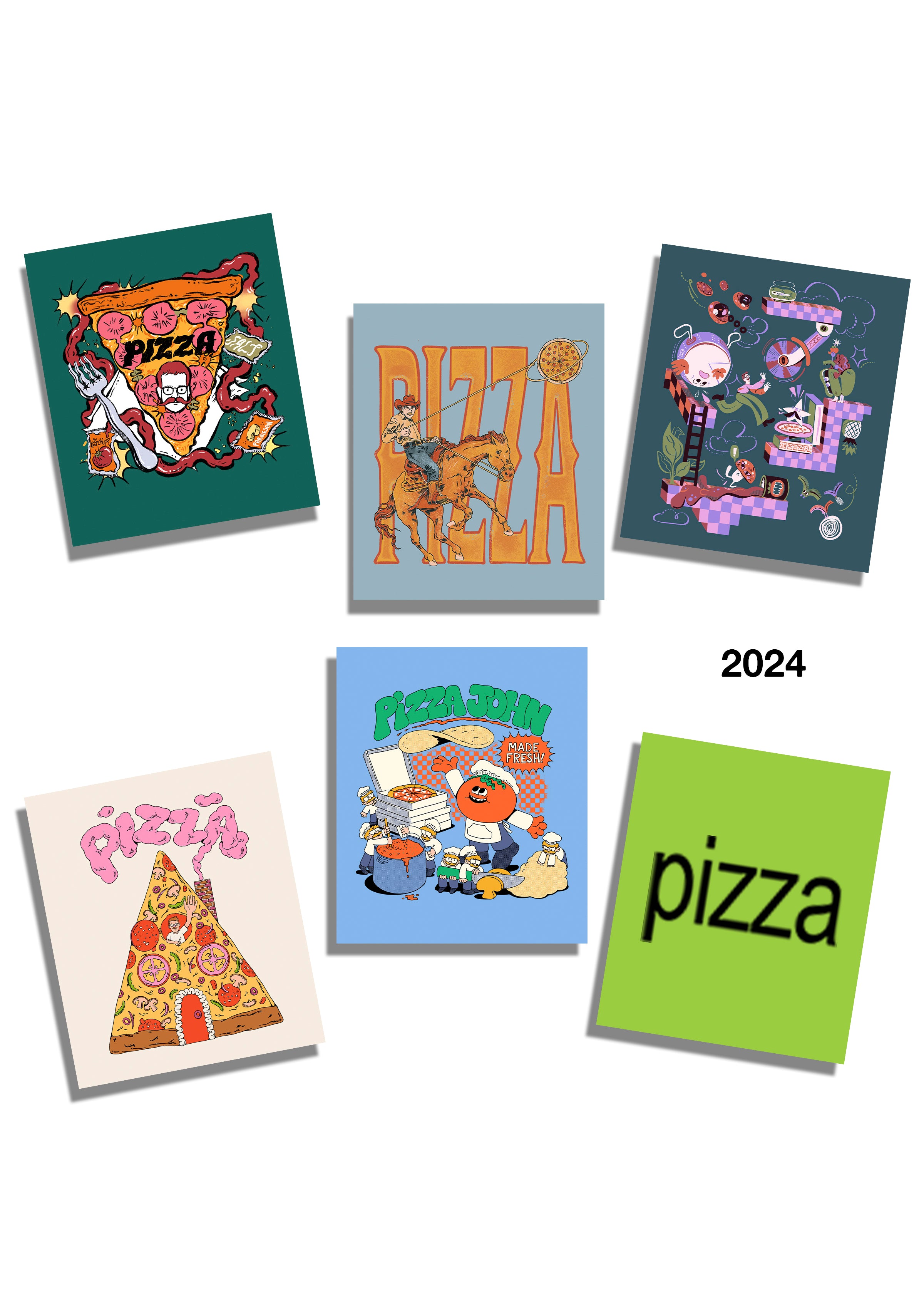 Pizza John Sticker Packs (All Years)