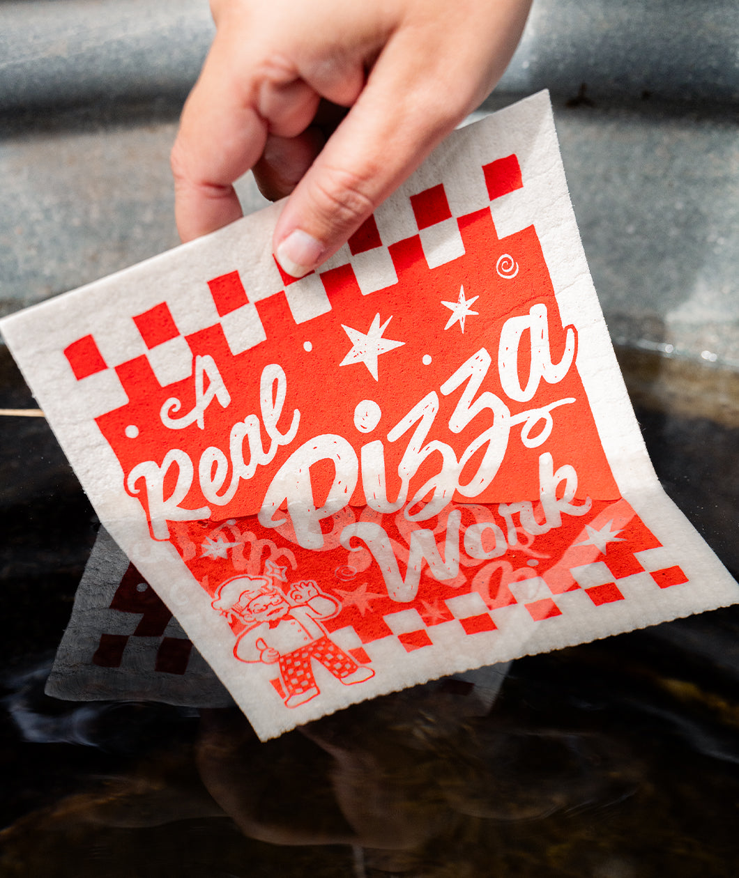 Pizza John Swedish Dish Cloth