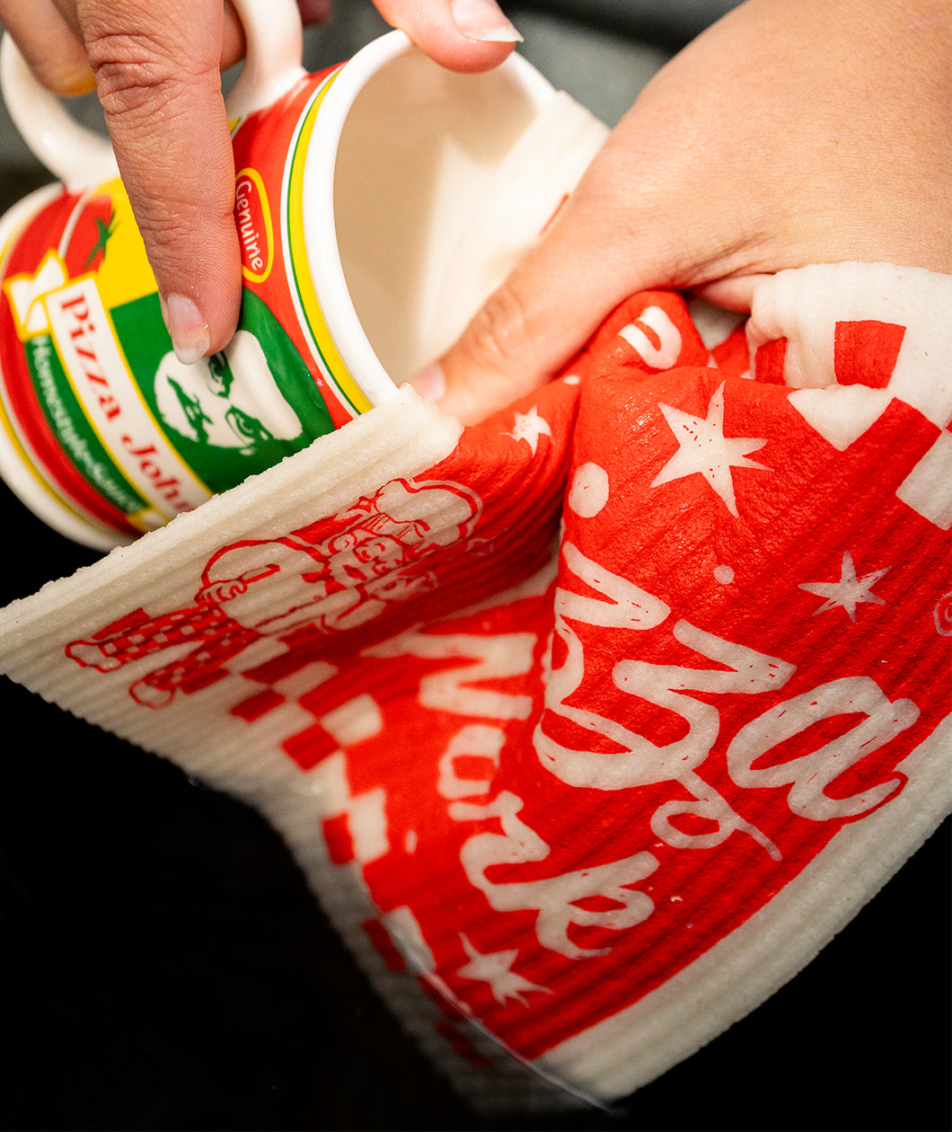 Pizza John Swedish Dish Cloth